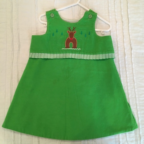 Mulberry St REVERSIBLE Green Corduroy Dress Jumper - Picture 1 of 5
